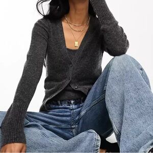 Abercrombie & Fitch | Merino Wool-Blend Tank & Cardigan Set | Dark Grey | Size M